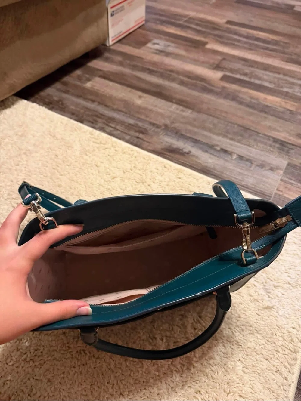 kate spade Teal Pebbled Leather Satchel